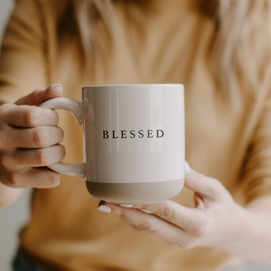 Blessed Stoneware Coffee Mug