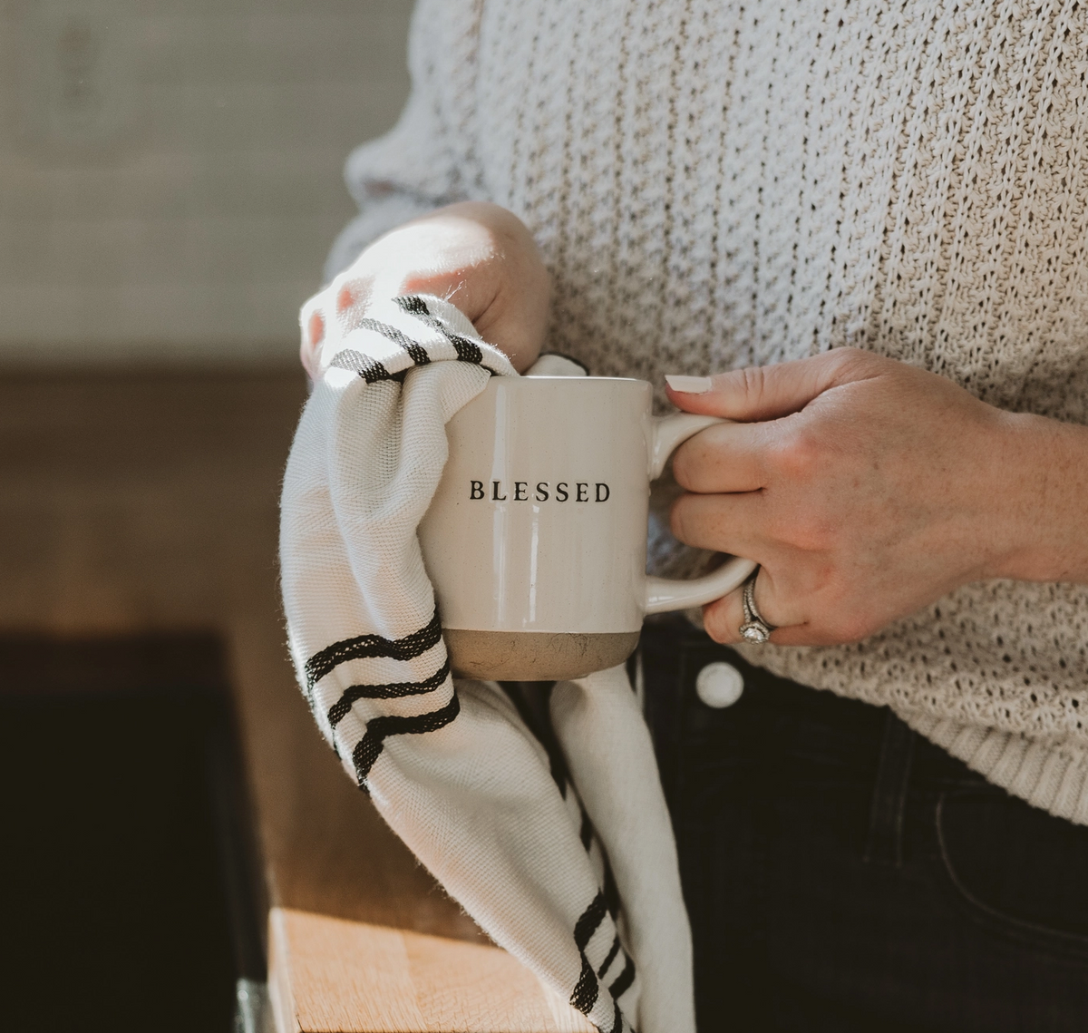 Blessed Stoneware Coffee Mug