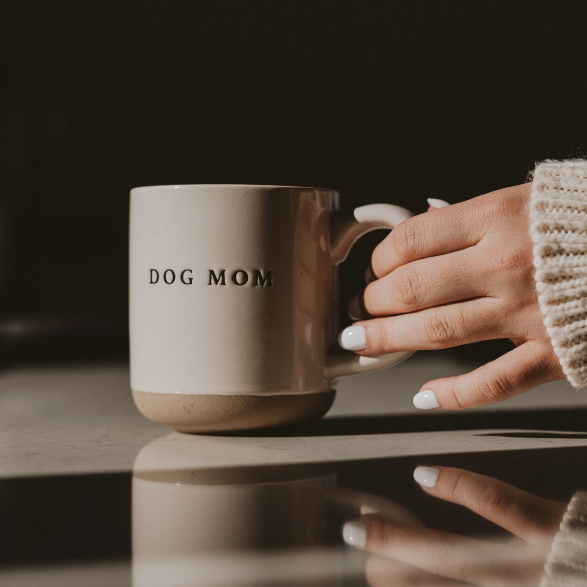 Dog Mom Stoneware Coffee Mug