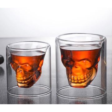 Double-layered Transparent Skull Coffee Mug