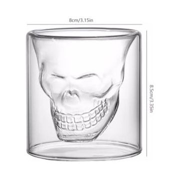 Double-layered Transparent Skull Coffee Mug