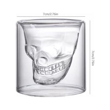 Double-layered Transparent Skull Coffee Mug